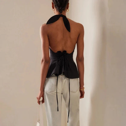 Y2K Elegant Ruched Halter Top