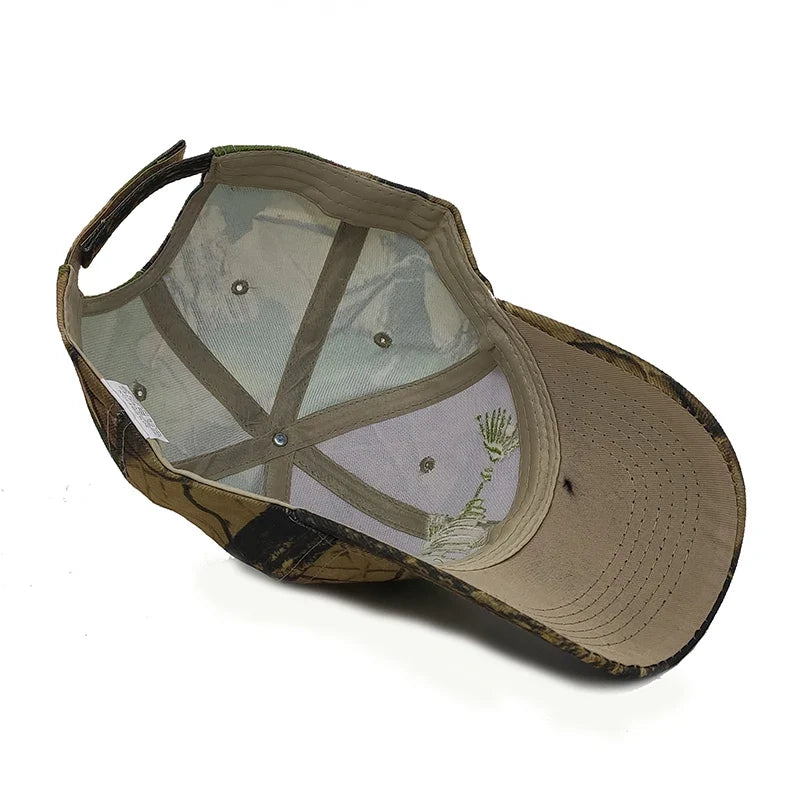 Y2K Embroidered Fish Bone Camo Baseball Cap