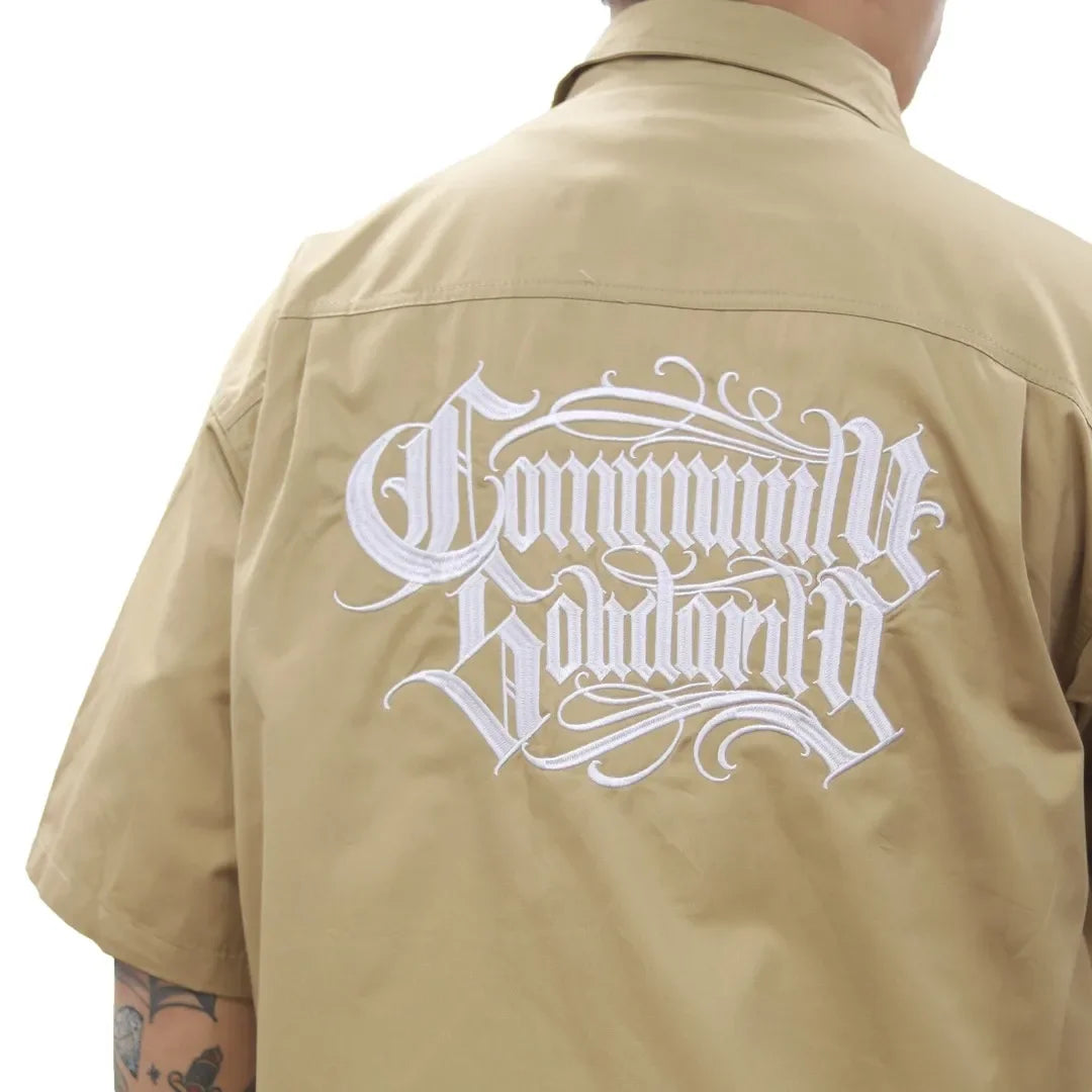 Y2K Embroidered Safari Style Work Shirt