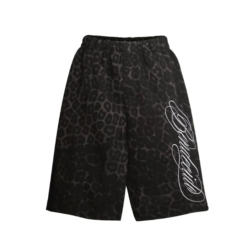 Y2K Embroidered Streetwear Baggy Sweat Shorts Jorts