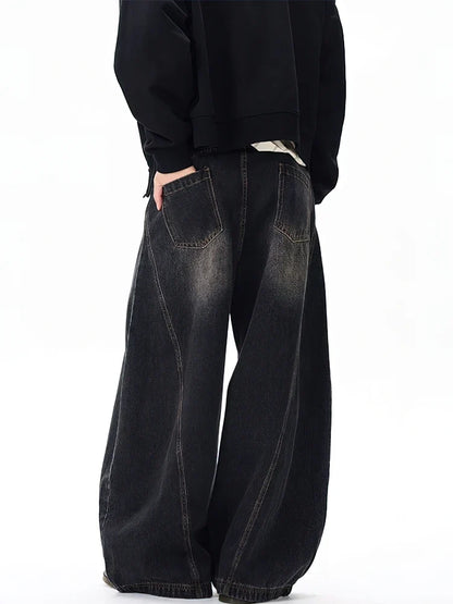 Y2K Essential Black Baggy Jeans