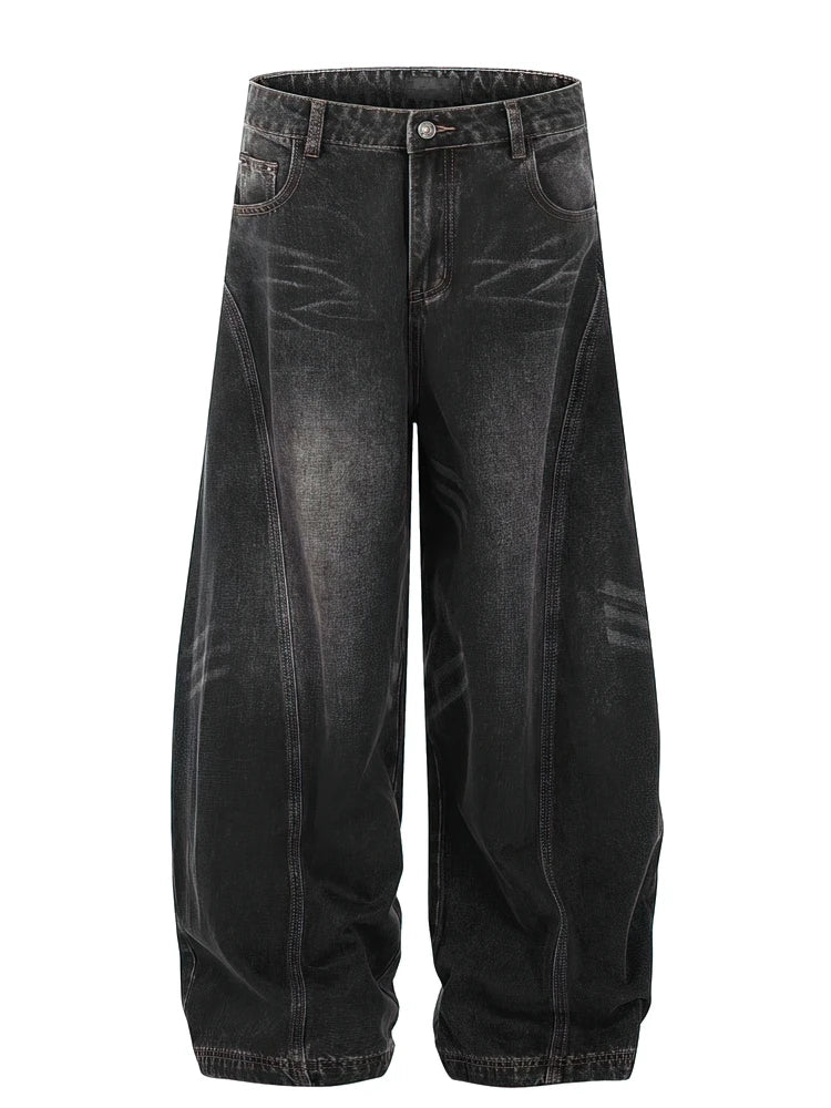 Y2K Essential Black Baggy Jeans
