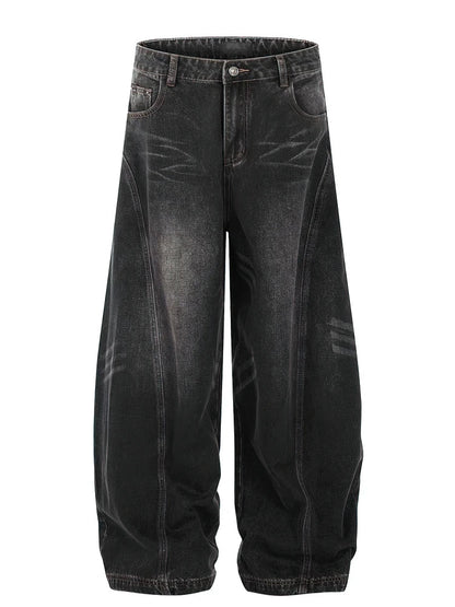 Y2K Essential Black Baggy Jeans