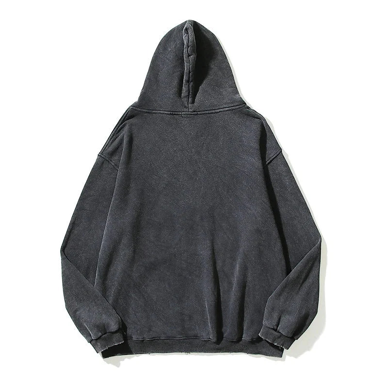 Y2K Essential Washed Zip Up Hoodie