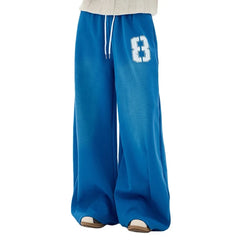 Y2K Essentials Varsity Blue Baggy Sweatpants Joggers Trousers