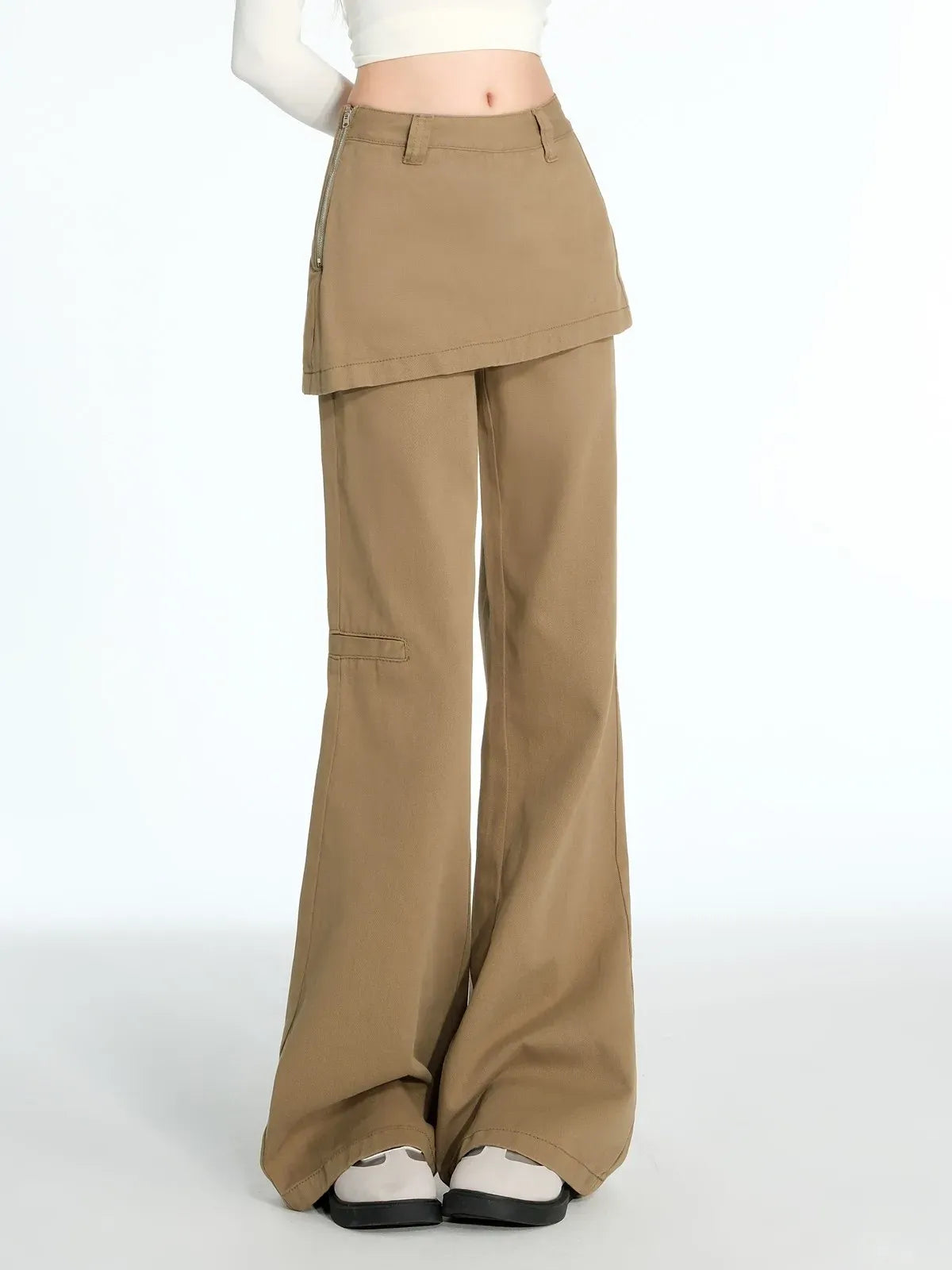 Y2K Fake Two Piece Baggy Flare Jeans