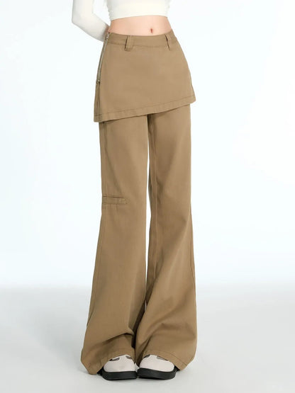 Y2K Fake Two Piece Baggy Flare Jeans