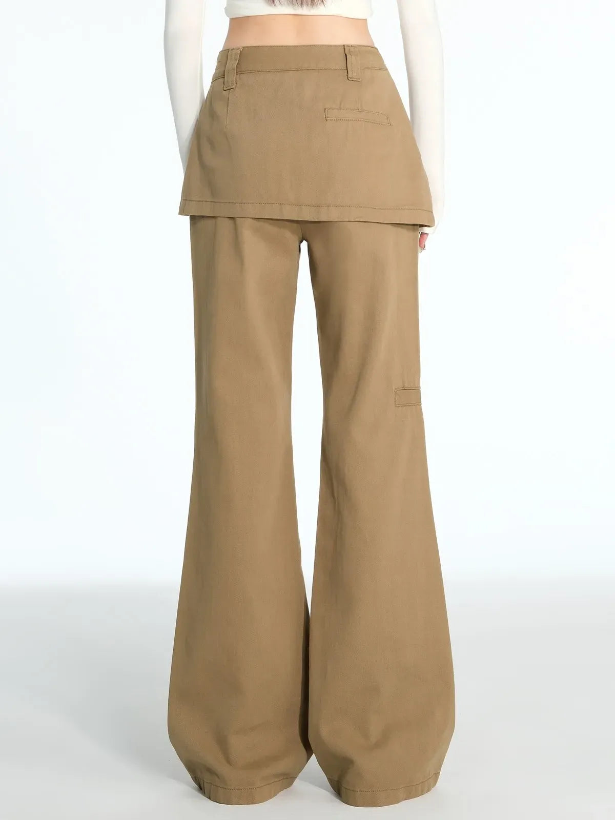 Y2K Fake Two Piece Baggy Flare Jeans