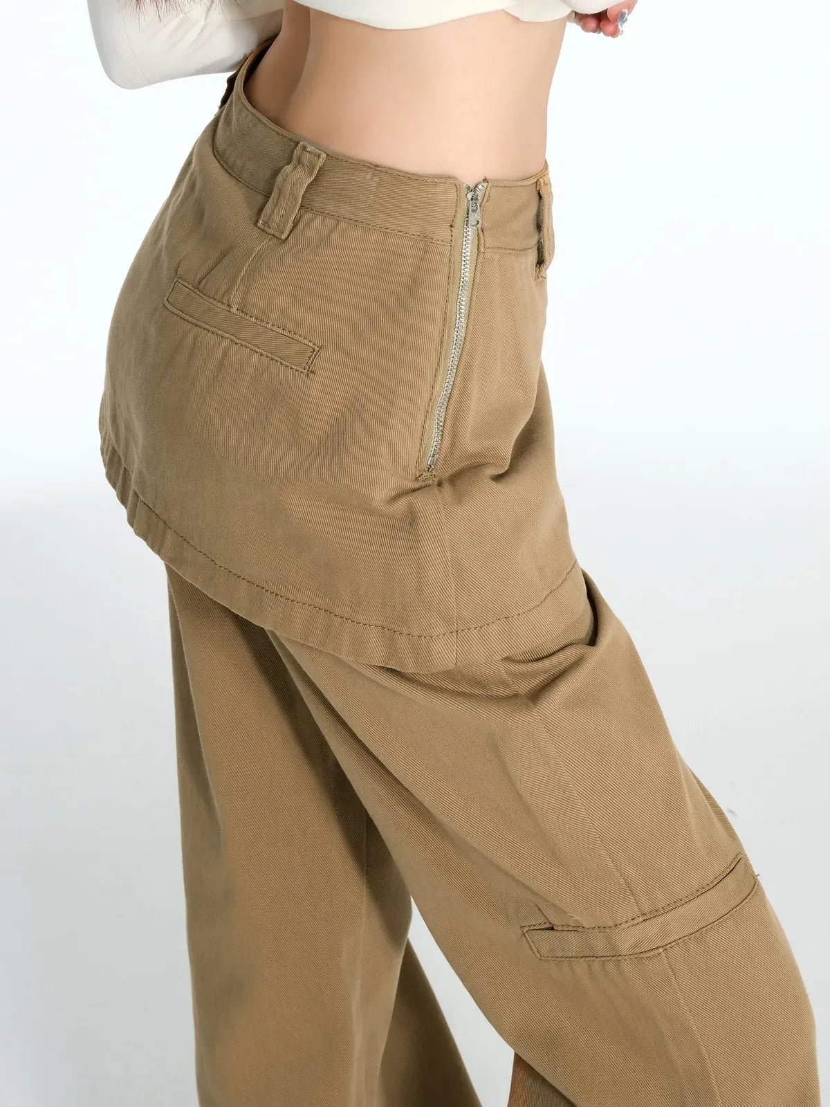 Y2K Fake Two Piece Baggy Flare Jeans