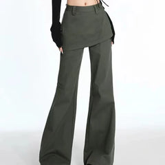 Y2K Fake Two Piece Baggy Flare Jeans
