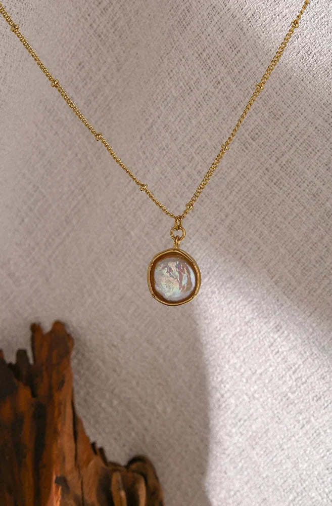 Y2K Faux Pearl Pendant Necklace