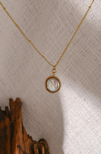 Y2K Faux Pearl Pendant Necklace