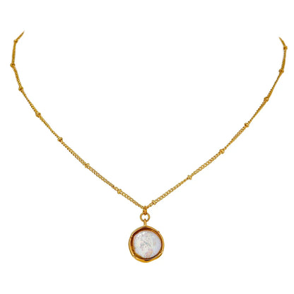 Y2K Faux Pearl Pendant Necklace