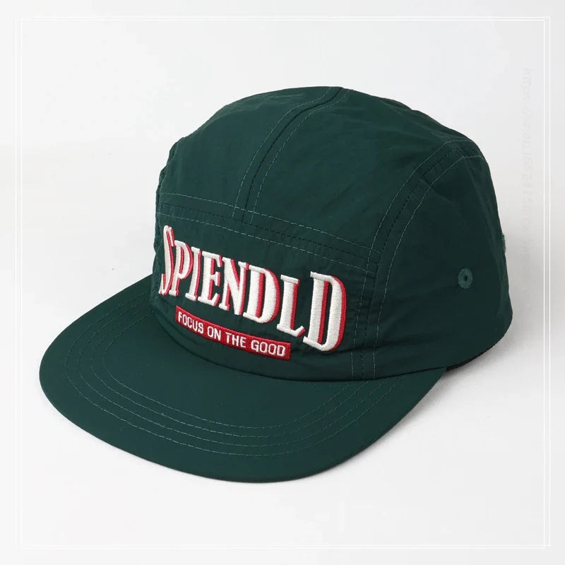 Y2K Flat Brim Embroidered Baseball Cap