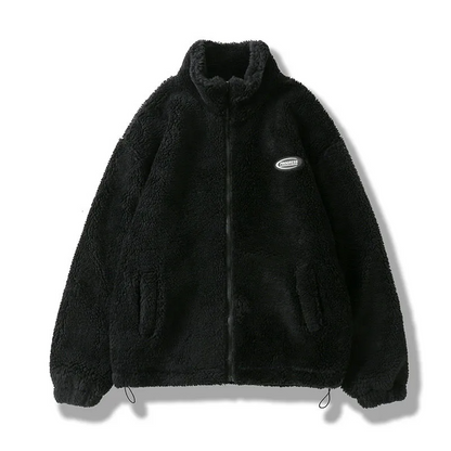 Y2K Fluffy Zip Up Fleece Jacket