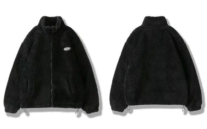 Y2K Fluffy Zip Up Fleece Jacket