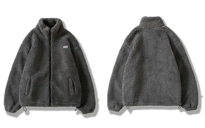 Y2K Fluffy Zip Up Fleece Jacket
