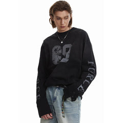 Y2K Force Graphic Long Sleeve Top