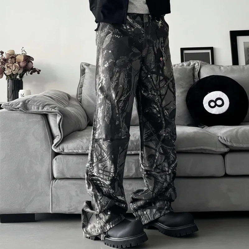 Y2K Forest Camo Baggy Jeans