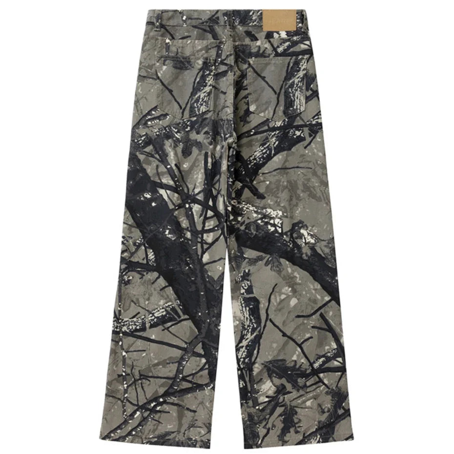 Y2K Forest Camo Baggy Jeans