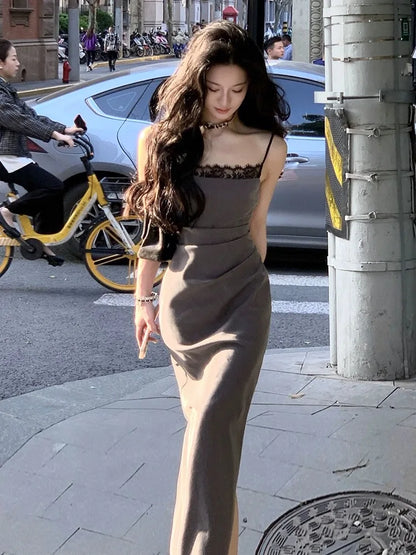 Y2K French Midi Dress