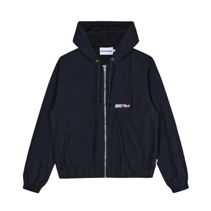 Y2K Full Zip Up Hooded Denim Jacket