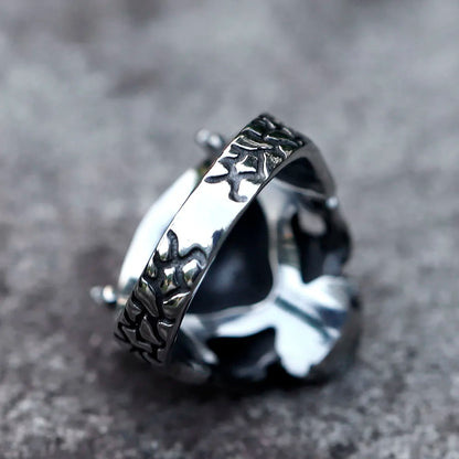 Y2K Gothic Crowned Skull Ring