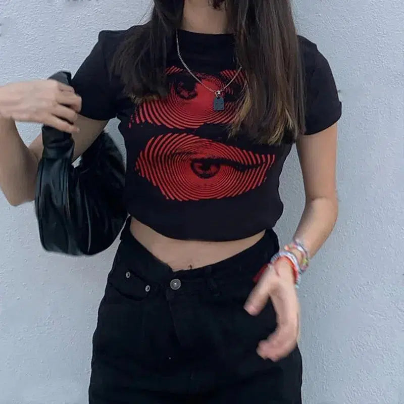 Y2K Graphic Crop Top