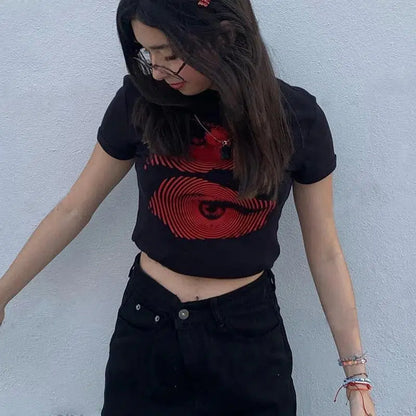Y2K Graphic Crop Top