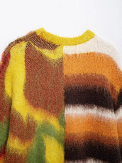 Y2K Half and Half Multi Knitted Sweater