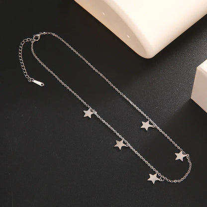 Y2K Hanging Stars Choker Necklace