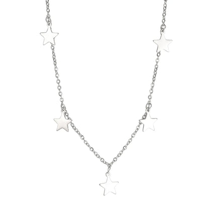 Y2K Hanging Stars Choker Necklace