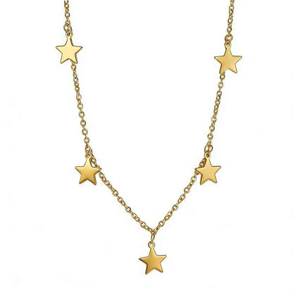 Y2K Hanging Stars Choker Necklace
