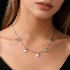 Y2K Hanging Stars Choker Necklace