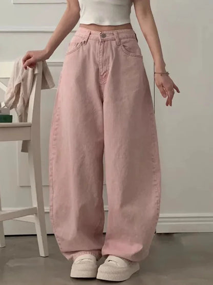 Y2K High Waist Love Heart Denim Jeans