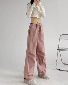 Y2K High Waist Parachute Pants