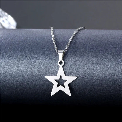 Y2K Hollow Star Pentagram Pendant Necklace