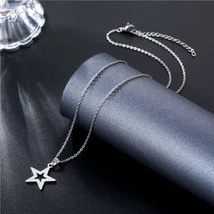 Y2K Hollow Star Pentagram Pendant Necklace