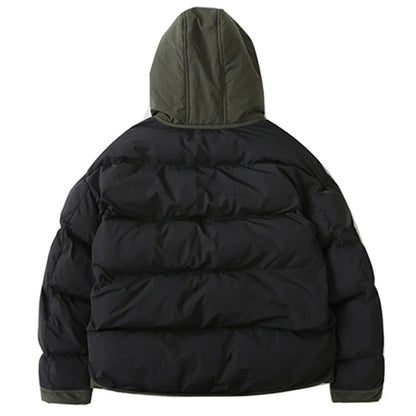 Y2K Hooded Mock Layered Padded Jacket Coat