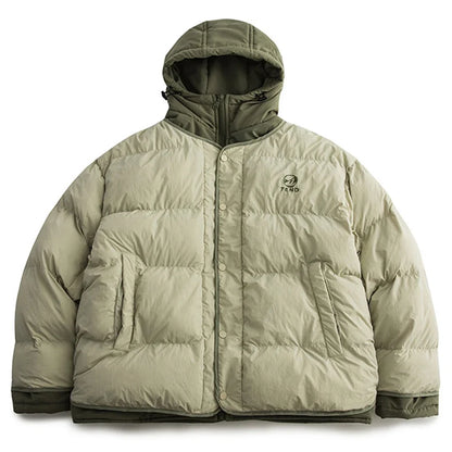 Y2K Hooded Mock Layered Padded Jacket Coat