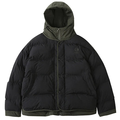 Y2K Hooded Mock Layered Padded Jacket Coat
