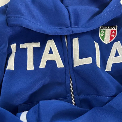 Y2K ITALIA Embroidered Zip Up Jacket Hoodie