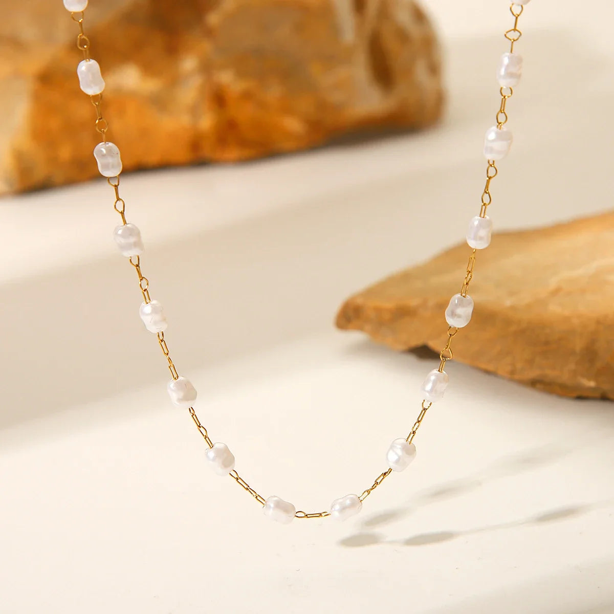 Y2K Imitation Pearl Sequence Chain Necklace