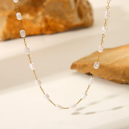 Y2K Imitation Pearl Sequence Chain Necklace