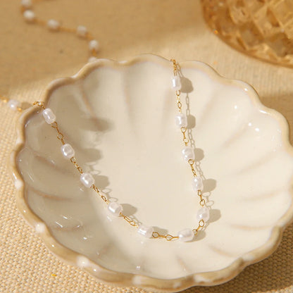 Y2K Imitation Pearl Sequence Chain Necklace