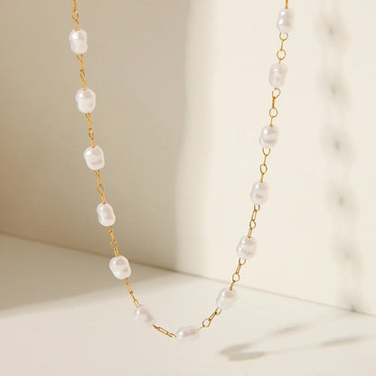 Y2K Imitation Pearl Sequence Chain Necklace