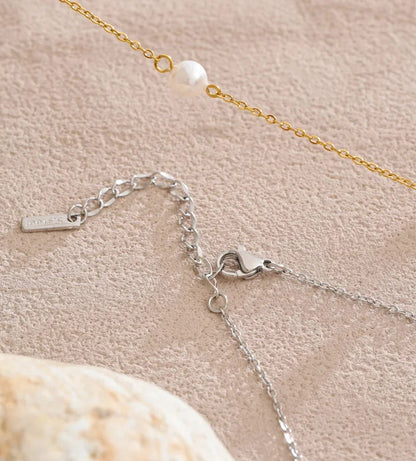Y2K Imitation Pearls Zirconia Layered Chain Necklace