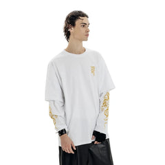 Y2K Immortal Mortis Graphic Mock Long Sleeve Top