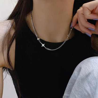 Y2K Interlocked Star Necklace