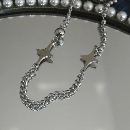 Y2K Interlocked Star Necklace